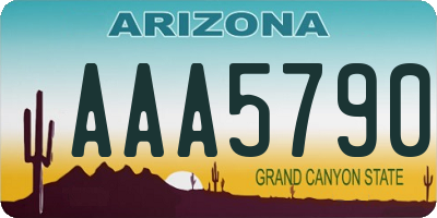 AZ license plate AAA5790