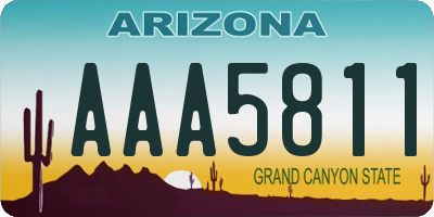 AZ license plate AAA5811