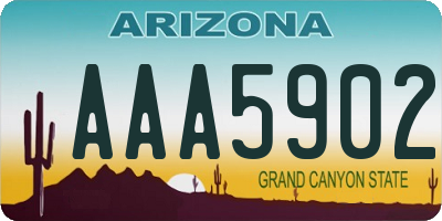 AZ license plate AAA5902