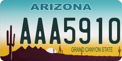 AZ license plate AAA5910