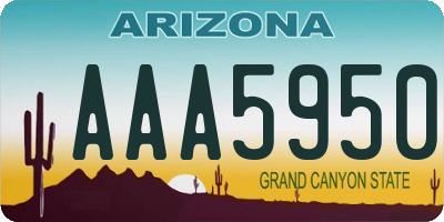 AZ license plate AAA5950