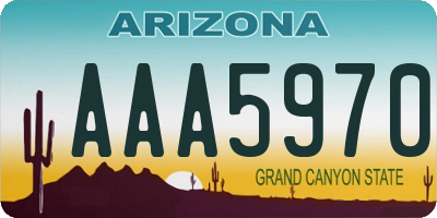 AZ license plate AAA5970