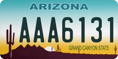 AZ license plate AAA6131