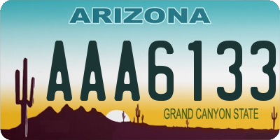 AZ license plate AAA6133