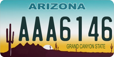 AZ license plate AAA6146