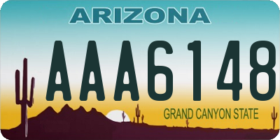 AZ license plate AAA6148