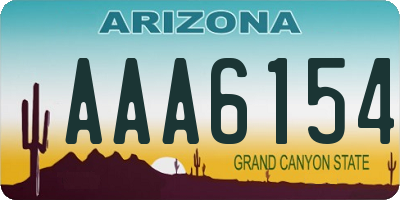 AZ license plate AAA6154