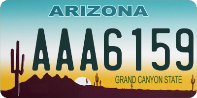 AZ license plate AAA6159