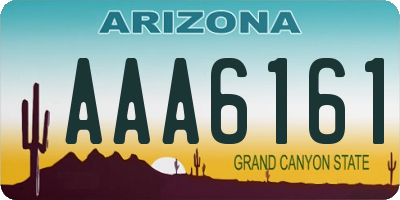 AZ license plate AAA6161