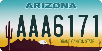 AZ license plate AAA6171