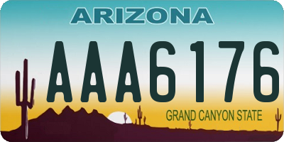 AZ license plate AAA6176