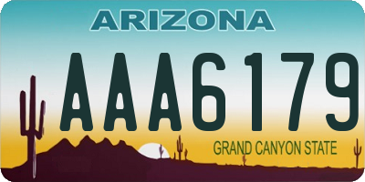 AZ license plate AAA6179