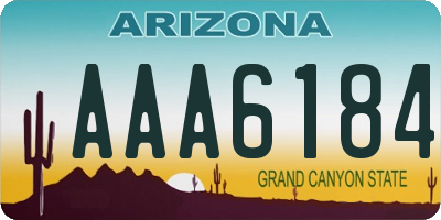 AZ license plate AAA6184