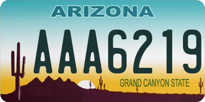 AZ license plate AAA6219