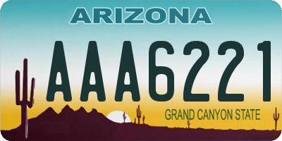 AZ license plate AAA6221