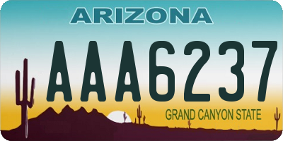 AZ license plate AAA6237