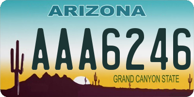 AZ license plate AAA6246