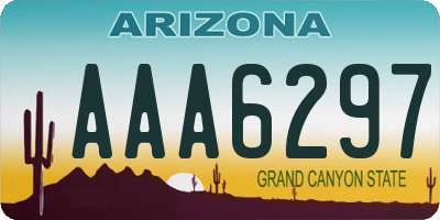 AZ license plate AAA6297