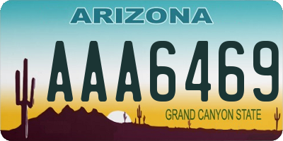 AZ license plate AAA6469