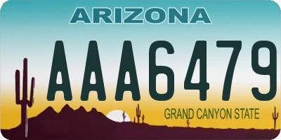 AZ license plate AAA6479