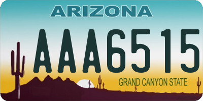 AZ license plate AAA6515