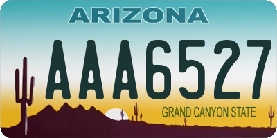 AZ license plate AAA6527