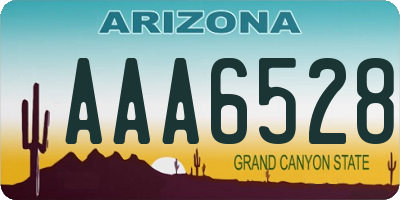 AZ license plate AAA6528