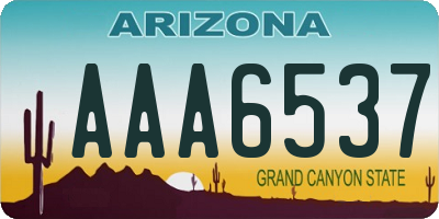 AZ license plate AAA6537