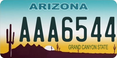 AZ license plate AAA6544