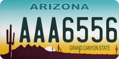 AZ license plate AAA6556