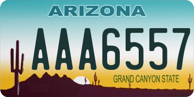 AZ license plate AAA6557