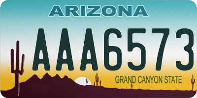 AZ license plate AAA6573