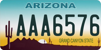 AZ license plate AAA6576