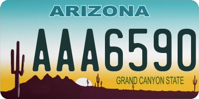 AZ license plate AAA6590