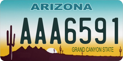 AZ license plate AAA6591