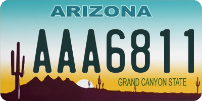 AZ license plate AAA6811