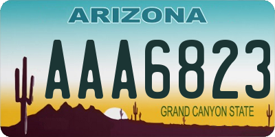 AZ license plate AAA6823