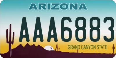 AZ license plate AAA6883