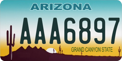 AZ license plate AAA6897