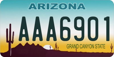 AZ license plate AAA6901