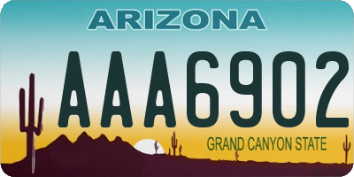 AZ license plate AAA6902