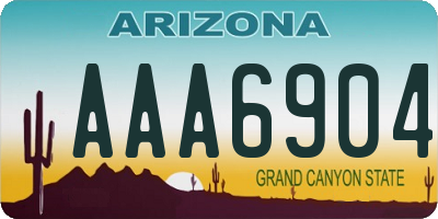 AZ license plate AAA6904