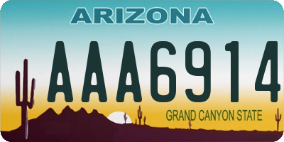 AZ license plate AAA6914