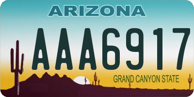 AZ license plate AAA6917