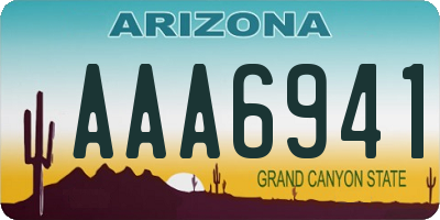 AZ license plate AAA6941