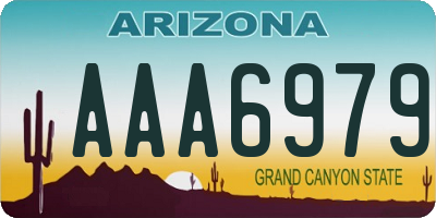 AZ license plate AAA6979