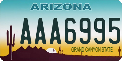 AZ license plate AAA6995