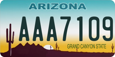 AZ license plate AAA7109