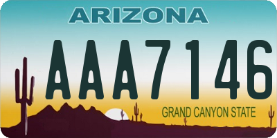 AZ license plate AAA7146