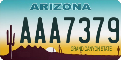 AZ license plate AAA7379